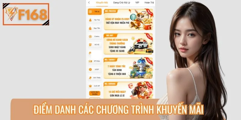 Một số chương trình ưu đãi, khuyến mãi HOT của F168